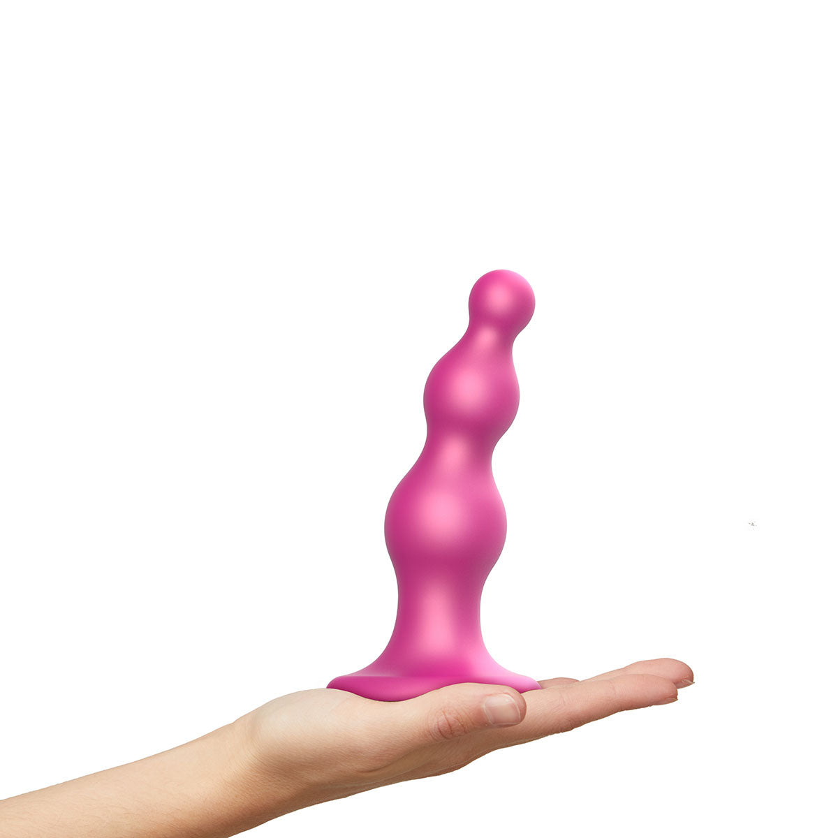 Strap-On-Me Beads Plug Dil Metallic Raspberry - Medium-4