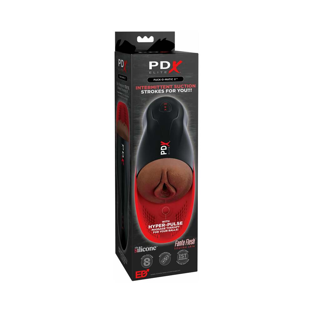 PDX Elite Fuck-O-Matic 2 Rechargeable Vibrating Suction Stroker with Silicone Pulsation Cradle-0