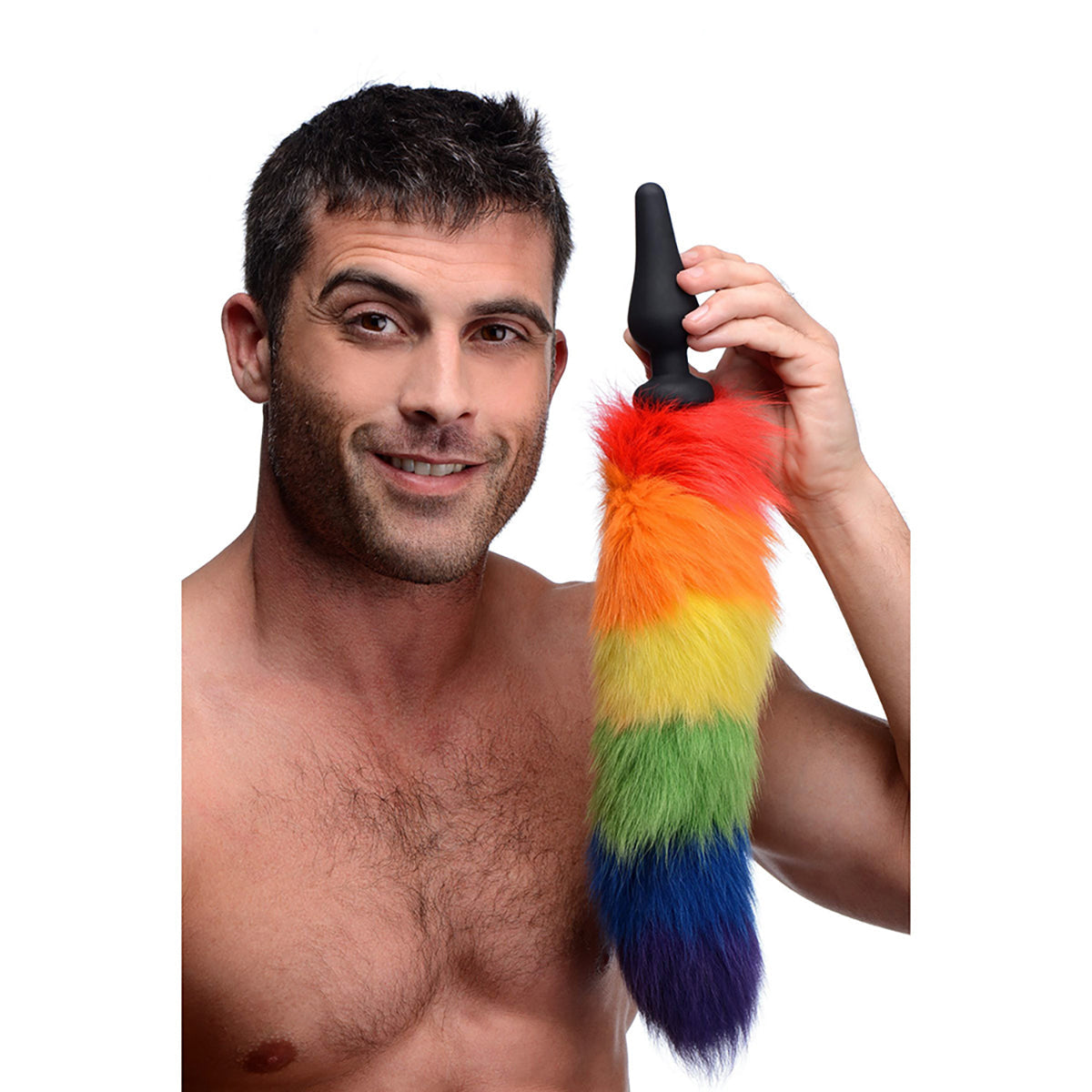 Tailz Rainbow Tail Silicone Butt Plug-4