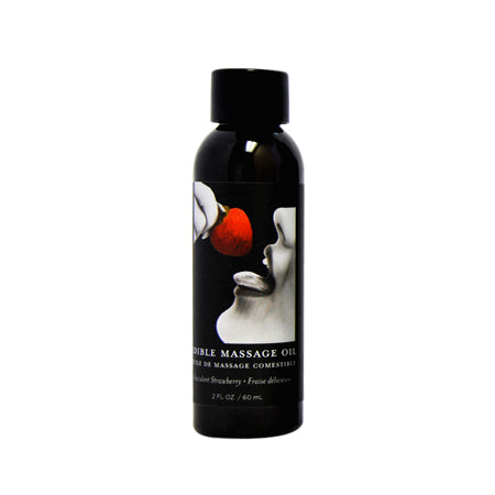 Earthly Body Edible Massage Oil Strawberry 2oz-0