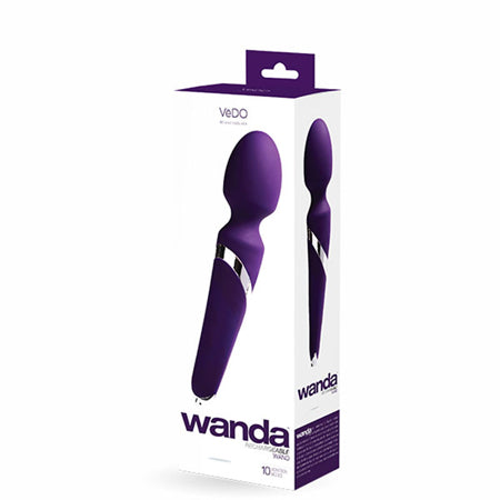 VeDO Wanda Rechargeable Wand Vibe - Deep Purple-0
