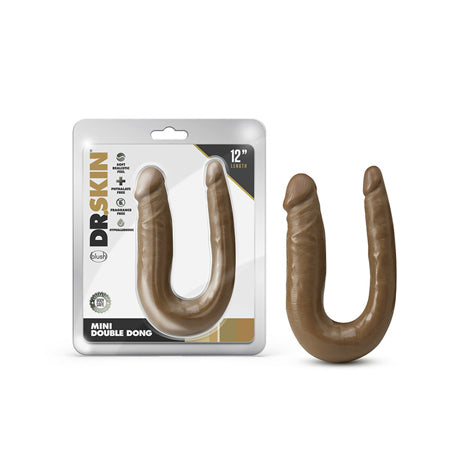 Dr. Skin Mini Double Dong Realistic 12 in. Dual-Ended Dildo Tan-0