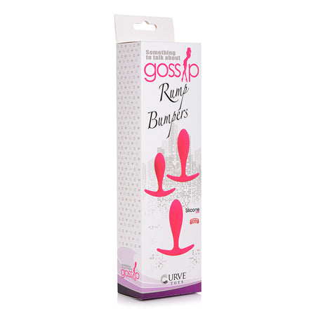 Curve Toys Gossip Rump Bumpers 3-Piece Silicone Anal Training Set Magenta-0
