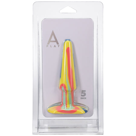 A-Play Groovy 5 in. Silicone Anal Plug Sunrise-0