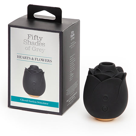Fifty Shades of Grey Hearts and Flowers Suction Rose Black-0