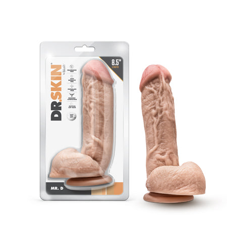 Dr. Skin Mr. D 8.5 in. Dildo with Balls Beige-0