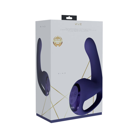 VIVE RIKO Rechargeable Triple Motor Thumper with Finger Motion and Pulse Wave Stimulator Purple-0
